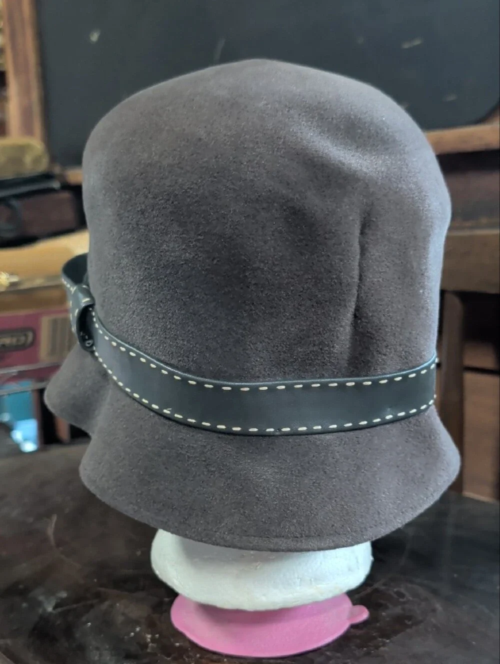 MCM Original Roberta Bernays Hat Brown Wool Felt Bucket Cloche Met Museum Artist